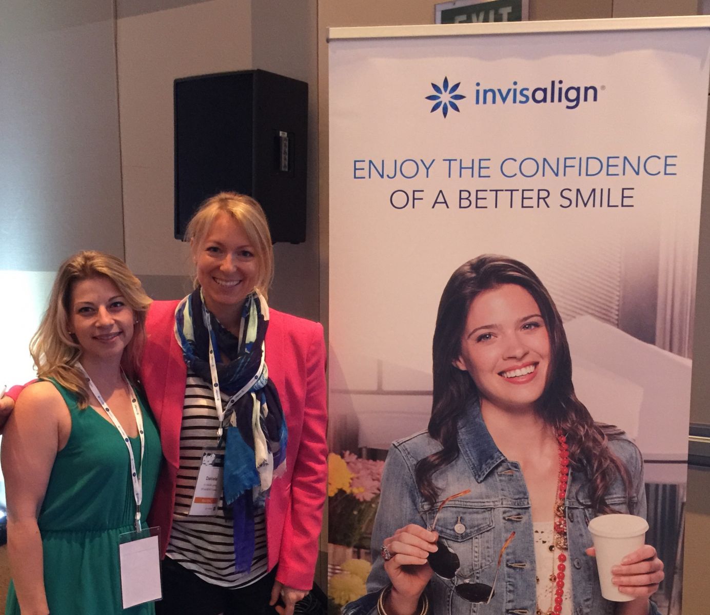 Dr. Daniele Larose au Congrès "Invisalign Summit" à LasVegas en juillet 2015 avec Cindy Racine représentante Invisalign. 